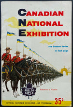 Load image into Gallery viewer, 1956 Canadian National Exhibition Program With Foldout Map Historical CNE

