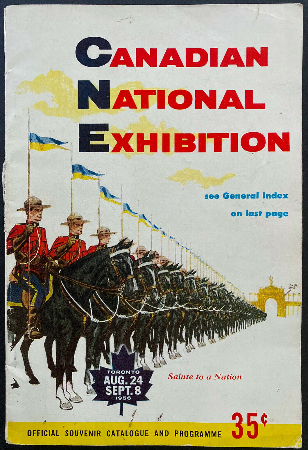 1956 Canadian National Exhibition Program With Foldout Map Historical CNE