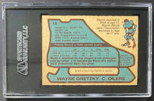 Load image into Gallery viewer, 1979-80 O-Pee-Chee #18 Wayne Gretzky Rookie Card NHL Hockey RC Oilers SGC 3.5 VG
