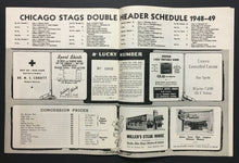 Load image into Gallery viewer, 1948 NHL Hockey Chicago Stadium Program + Tickets Blackhawks Montreal Canadiens
