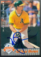 Mark McGwire Autographed Signed Oakland Athletics Baseball Trading Card MLB JSA