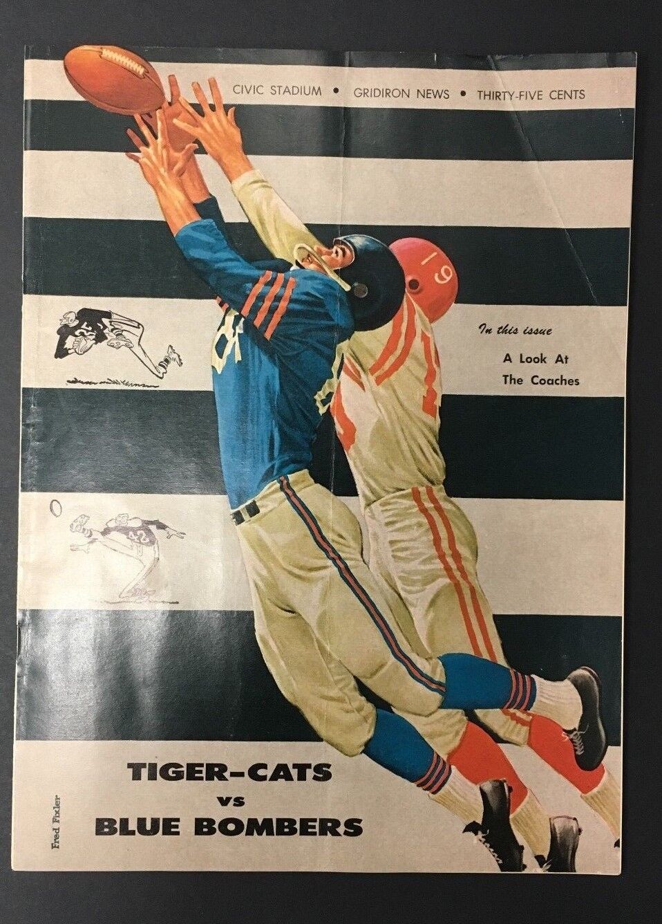 1962 CFL Football Program Hamilton Tiger-Cats Vs Winnipeg Blue Bombers
