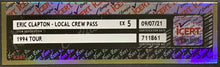 Load image into Gallery viewer, 1994 Eric Clapton Local Crew Concert Pass 94 Tour Backstage Pass iCert 5
