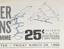 Load image into Gallery viewer, 1966 Rochester Americans v. Hershey Hockey Program Multi-Autographed AHL Signed

