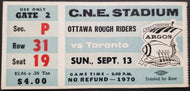1970 C.N.E. Stadium Ottawa Rough Riders vs Toronto Argonauts CFL Football