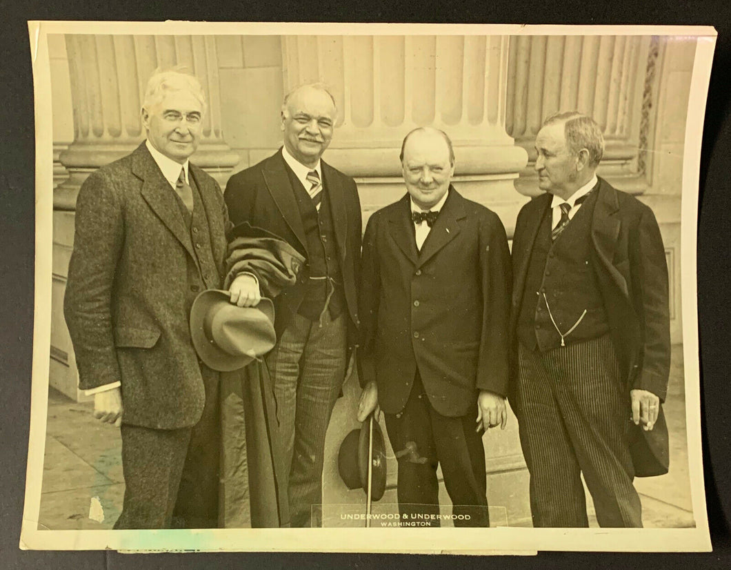 1930 Winston Churchill Silver Gelatin Photo British Statesman Visits Washington