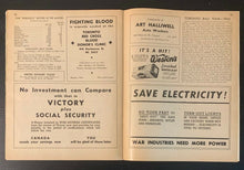 Load image into Gallery viewer, 1943 Maple Leaf Stadium International League Baseball Program Leafs vs Newark
