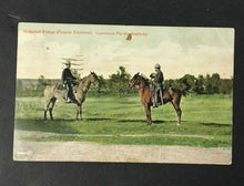 Load image into Gallery viewer, 1907 Date Stamped Canadian Mounted Police Postcard Prairie Uniform
