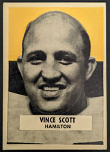 Load image into Gallery viewer, 1959 General Mills Wheaties CFL Football Vince Scott Hamilton Ti-Cats CFL Card
