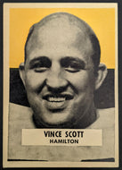 1959 General Mills Wheaties CFL Football Vince Scott Hamilton Ti-Cats CFL Card
