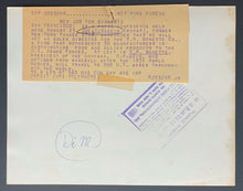 Load image into Gallery viewer, 1958 United Press Photo Joe DiMaggio Type 1 Original Paper Captions Yankee
