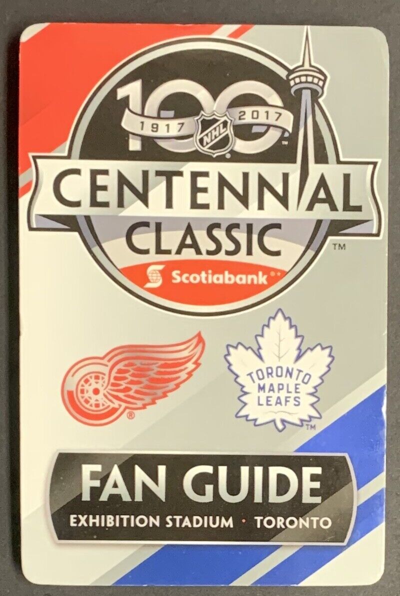 2017 NHL 100 Classic Fan Guide Exhibition Stadium Toronto vs Detroit Red Wings