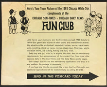 Load image into Gallery viewer, 1963 Chicago White Sox Team Photo MLB Baseball Fan Club Issued Fox Landis
