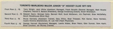 Load image into Gallery viewer, 1977-78 Toronto Marlboro Major Junior A Team Issued Photo Ballard Armstrong VTG
