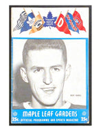 1955 NHL Hockey Program Toronto Maple Leafs v Chicago Blackhawks Billy Harris