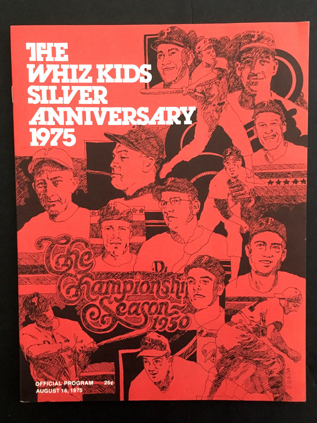 1975 Philadelphia Phillies The Whiz Kid Silver Anniversary Vintage MLB Program