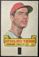 1966 Topps Rub Offs Rocky Colavito Cleveland Indians Transfer MLB Sportscaster
