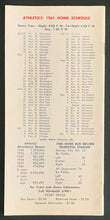 Load image into Gallery viewer, 1961 Kansas City Athletics Official Media Press Radio TV Guide MLB Baseball
