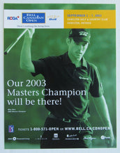 Load image into Gallery viewer, 2003 Canadian Open Cardboard Advertising Sign - Masters Winner Mike Weir Golf
