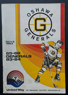 1983 Oshawa Civic Auditorium Charity Game Program Bobby Orr Signed Lineup Page