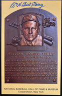 1954 Signed MLB New York Giants Bill Terry Hall Fame Plaque Postcard Autographed