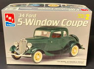 AMT ERTL 1934 Ford 5-Window Coupe Scale 1:25 Model Car Kit Vintage Automobile