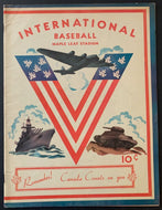 1944 Maple Leaf Stadium Baseball Program Maple Leafs vs Newark Bears Vintage