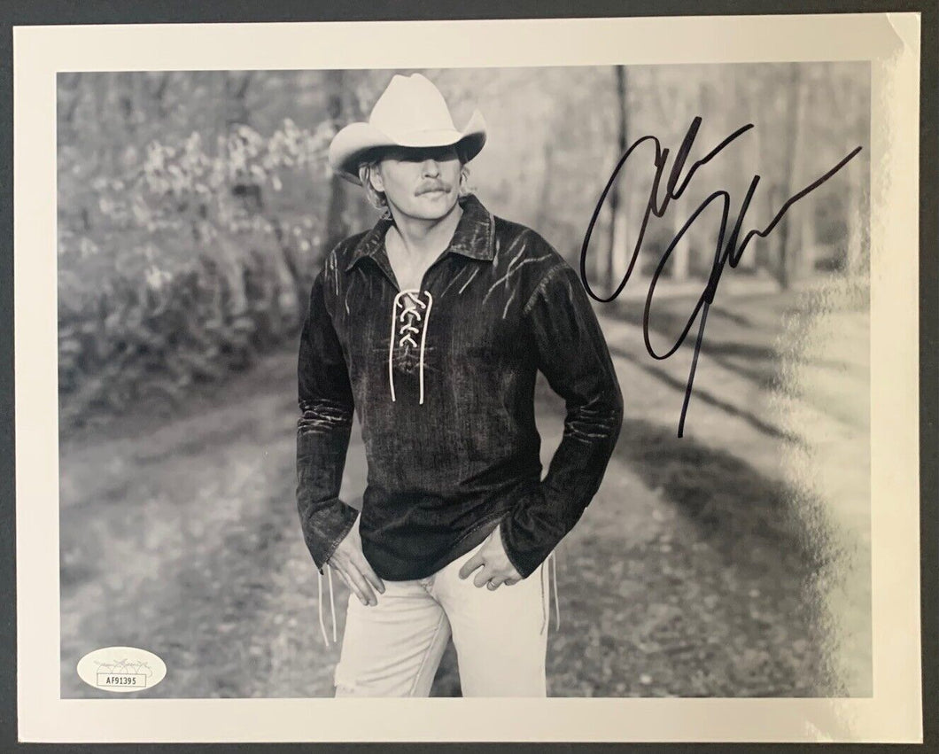 Alan Jackson Autographed Signed B&W Photo + Backstage Pass Country Music JSA