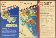 Load image into Gallery viewer, 1980 NHL Hockey Molson Cup Season Schedule Molson Export Salming Pictured VTG
