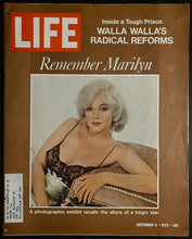Load image into Gallery viewer, 1972 Vintage Life Magazine Remember Marilyn Monroe Memorial Tribute Cover Retro
