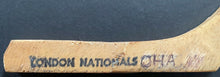 Load image into Gallery viewer, 1965-66 Signed Vintage OHA Hockey London Nationals Autographed Mini-Stick
