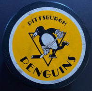 Pittsburgh Penguins Game Puck Vintage Hockey Used General Tire Slug Ziegler 1985