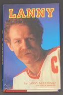 1987 Lanny McDonald Autographed Hard Cover Book Signed NHL Hockey + Inscribed
