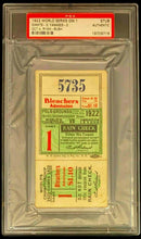 Load image into Gallery viewer, 1922 World Series Ticket Game 1 Giants Yankees PSA Authentic BABE RUTH
