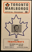 Load image into Gallery viewer, 1971 Vintage OHA Hockey Program Toronto Marlboros Marlies v Kitchener Rangers
