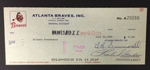 Load image into Gallery viewer, Atlanta Braves MLB Baseball Check Georgia Paid To Postmaster Vintage Sports
