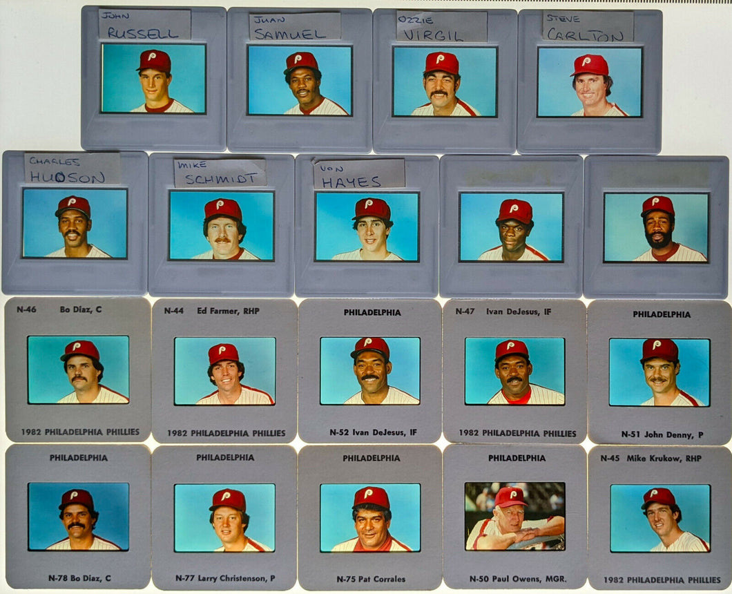 Philadelphia Phillies 19 Different 35mm Slides League Issued Vintage MLB