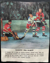 Load image into Gallery viewer, 1964 Toronto Star Premium Rod Gilbert Hockey Promo Contest On Back Very Rare NHL
