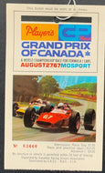 1967 F1 Grand Prix of Canada World Championship Ticket + Program Vintage Racing