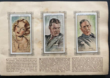 Load image into Gallery viewer, 1934 Vintage John Player Tobacco Cigarette Cards Album Of Film Stars Original
