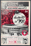 1970 New York Mets vs Pittsburgh Pirates Program MLB Baseball Vintage Dock Ellis