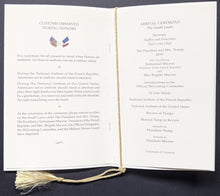 Load image into Gallery viewer, President Donald Trump 1st State Dinner Program for Emmanuel Macron USA France

