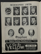 Load image into Gallery viewer, 1972 WHA Hockey Minnesota Fighting Saints 1st Game Program v Winnipeg Jets Hull
