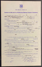 Load image into Gallery viewer, 1966 Boxing Contract Heavyweight Toronto Masaryk Hall Signed Sullivan + Ungerman
