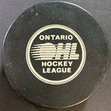 Load image into Gallery viewer, Kingston Raiders OHA Major Jr. A Game Puck Vintage Hockey Used Inglasco
