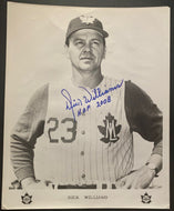 Toronto Maple Leafs Baseball Dick Williams Manager B&W Autographed Signed Photo