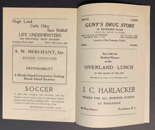 Load image into Gallery viewer, 1929 Rhode Island Reds Can-Am Hockey Program vs Philadelphia Arrows Unscored
