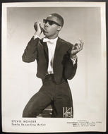 1960s Stevie Wonder Type 1 B&W Vintage Promotional Photo Tamla Recording LOA