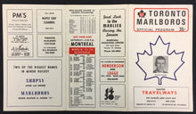 Load image into Gallery viewer, 1972 Maple Leaf Gardens Toronto Marlboros Hockey Program v Ottawa 67's Vintage
