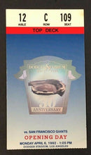 Load image into Gallery viewer, 1992 Opening Day Dodgers vs Giants Baseball Hologram Ticket Stub Vintage
